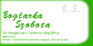 boglarka szobota business card